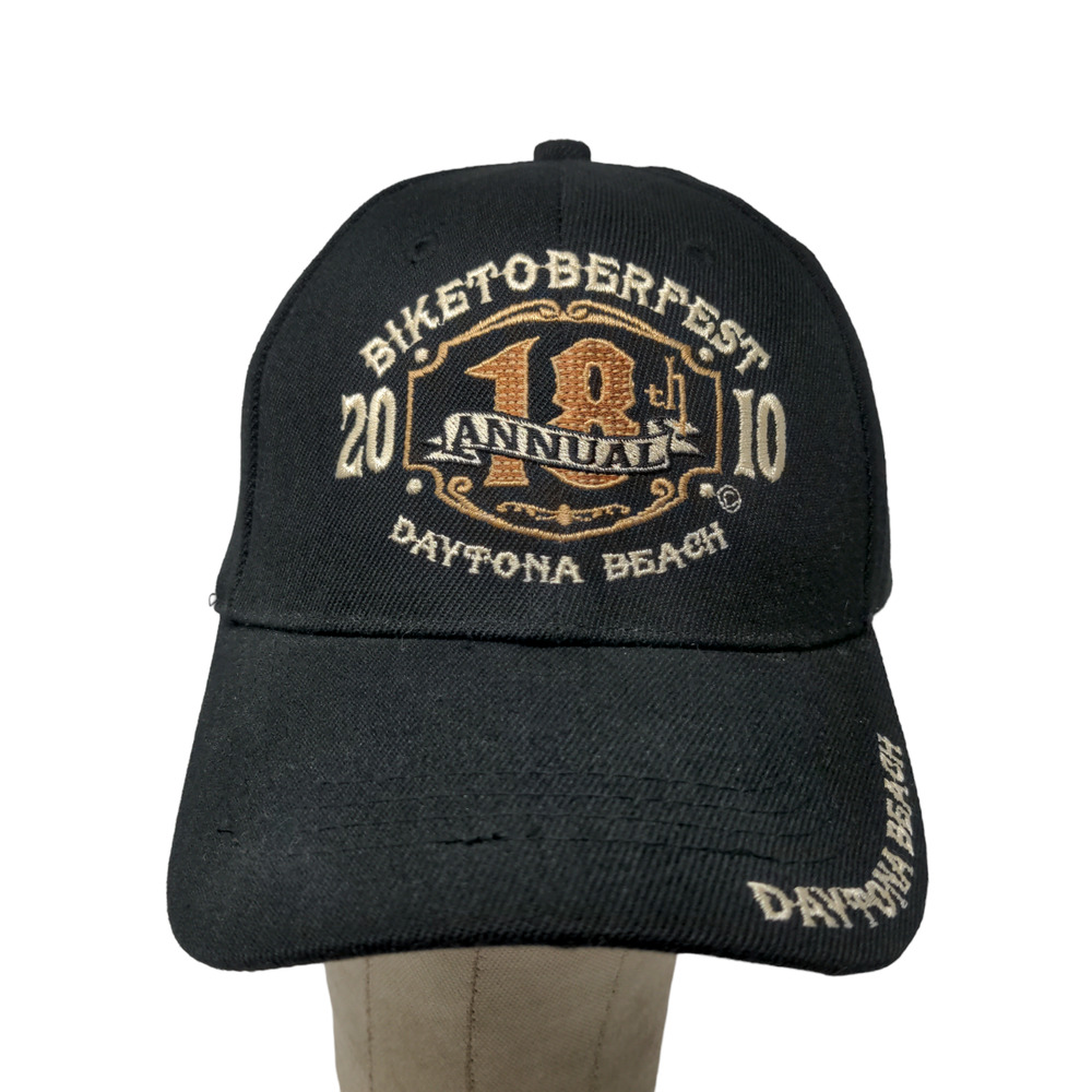 Capsmith Men's Biketoberfest 2010 Strapback Hat Black OSFA Embroidered Logo